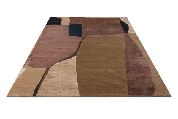 Индийский ковер из шерсти, шёлка и эвкалиптового шёлка «TECTONIC» D4-C6 176 x 246 см