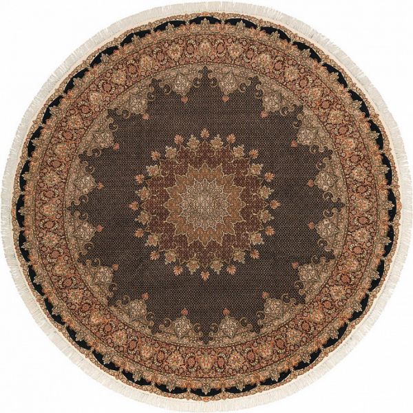 Иранский ковёр из шерсти и шёлка «TABRIZ MAHI» 15-9A-MOJEMEHR(Round)