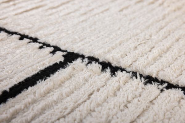 Турецкий ковер из полиэстера и полипропилена «MOROCCAN» 9013A-BN- BLK 80 x 150 см