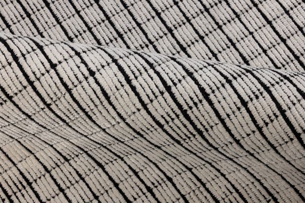 Индийский ковер из эвкалиптового шёлка, хлопка и шерсти «DOVE MODERN» SR54-IV.BLK 250 x 350 см