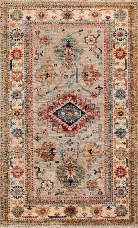 Пакистанский ковер из шерсти «KAZAK ROYAL» GRAY-IVORY(81x126) 81 x 126 см Пакистанский ковер из шерсти «KAZAK ROYAL» GRAY-IVORY(81x126) 81 x 126 см