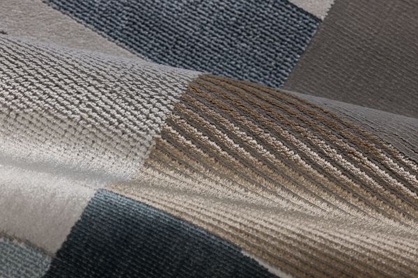 Турецкий ковер из полиэстера «PARKER» 2437C-ANT-D.BLU 80 x 150 см