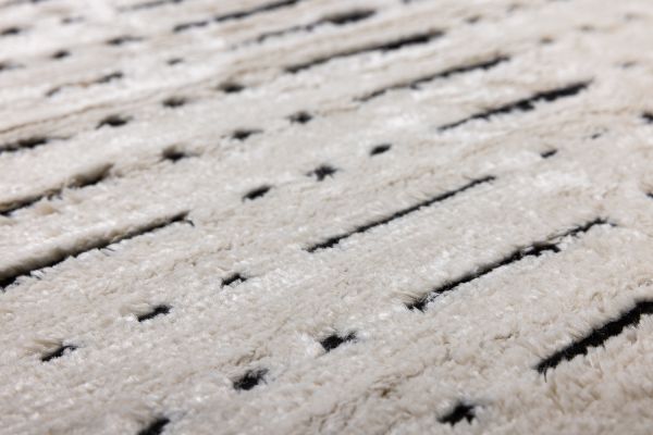 Турецкий ковер из полиэстера и полипропилена «MOROCCAN» 9608A-BN- BLK 80 x 150 см