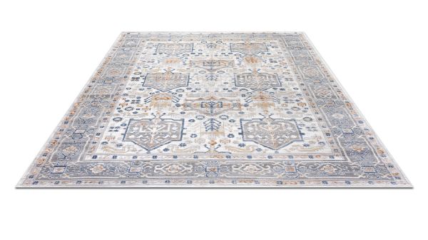 Турецкий ковер из полиэстера и полипропилена «ALAMO» 31850A-CRE-GRY 160 x 230 см