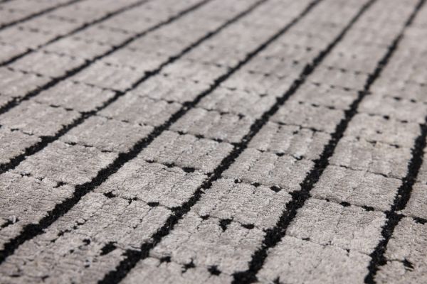 Индийский ковер из эвкалиптового шёлка, шерсти и хлопка «DOVE MODERN» SR09-GRY 200 x 290 см Индийский ковер из эвкалиптового шёлка, шерсти и хлопка «DOVE MODERN» SR09-GRY 200 x 290 см