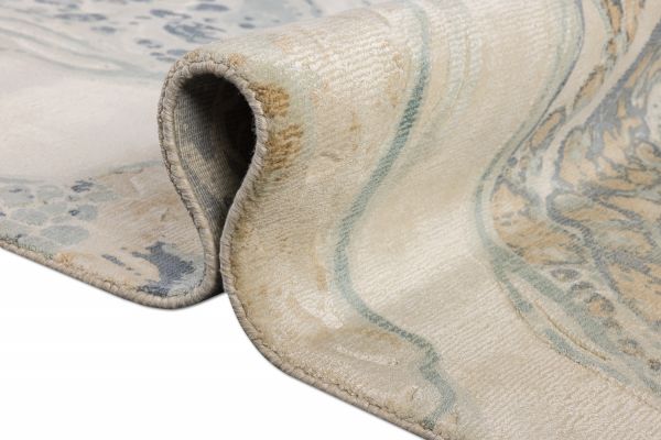 Индийский ковер из арт-шёлка и шерсти «MIST SPECIAL» 2023262-BLUE CORAL 201 x 292 см Индийский ковер из арт-шёлка и шерсти «MIST SPECIAL» 2023262-BLUE CORAL 201 x 292 см