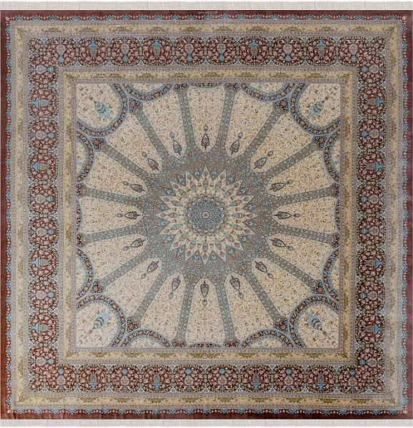 Иранский ковёр из шёлка «QOM» 14-259-IR