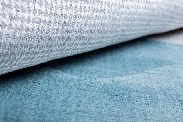 Индийский ковёр из арт-шёлка и шерсти «JAZZ» 2018164-OCEAN BLUE