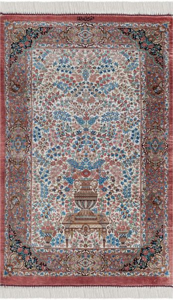 Иранский ковёр из шёлка «QOM» 12-620/S-IR
