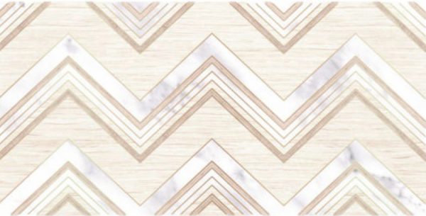 Керамическая плитка Шеврон Декор 250*500 бежевый (1*7) VINCHI  для ванной комнаты