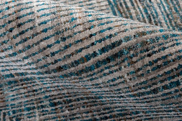 Индийский ковёр из шерсти и бамбукового шёлка «CHAOS THEORY» ESKN472-CAP-CBRN