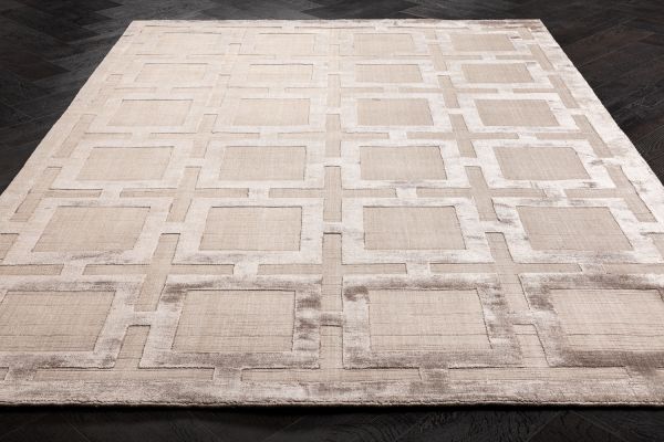 Индийский ковер из арт-шёлка и хлопка «EATON RUG» BEIGE 170 x 240 см