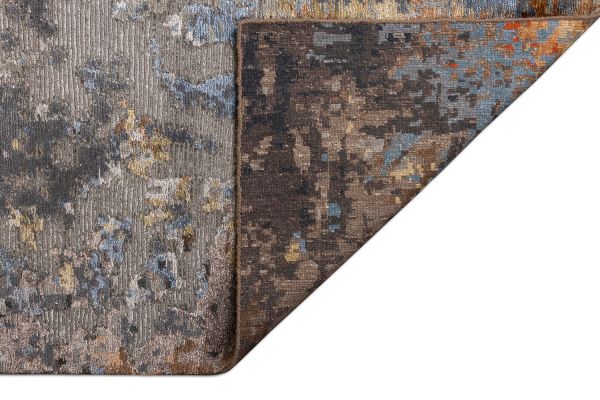 Индийский ковер из арт-шёлка и шерсти «STORM» LPF-MARS-RED 170 x 240 см