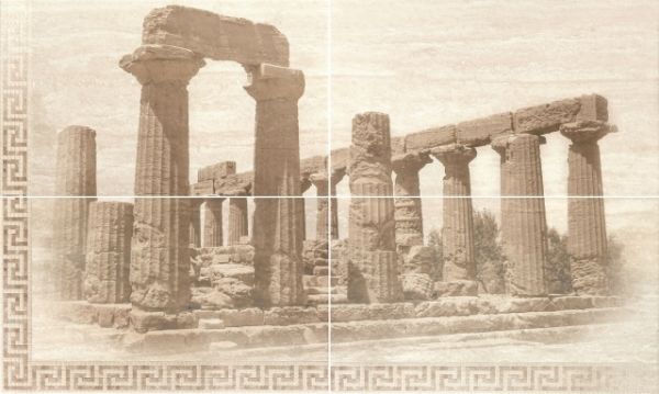 Itaka beige panno 04 600*1000 (из 4 плиток )  Gracia Ceramica