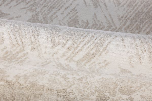 Турецкий ковер из полипропилена и полиэстера «MOON» 2572A-CREAM-L.GREY 80 x 150 см