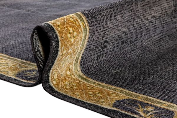 Индийский ковер из шёлка, шерсти и хлопка «VINTAGE SILK» CH05-CH.BLK 244 x 314 см