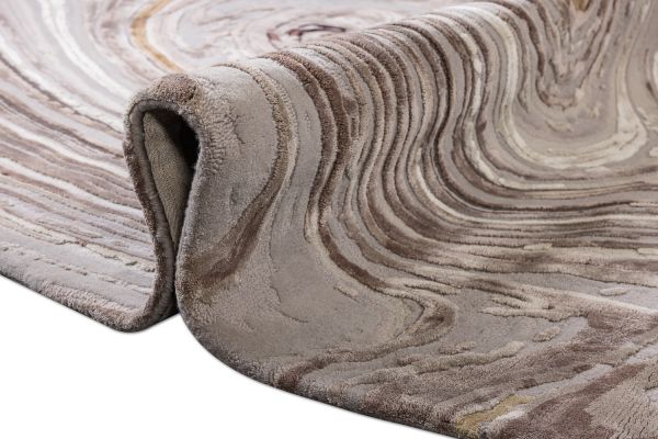 Индийский ковер из шерсти, бамбукового шёлка и хлопка «KUMO» BLK-01 200 x 300 см