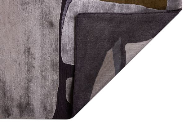 Индийский ковер из шерсти, шёлка и эвкалиптового шёлка «TECTONIC» D2-C5 170 x 243 см