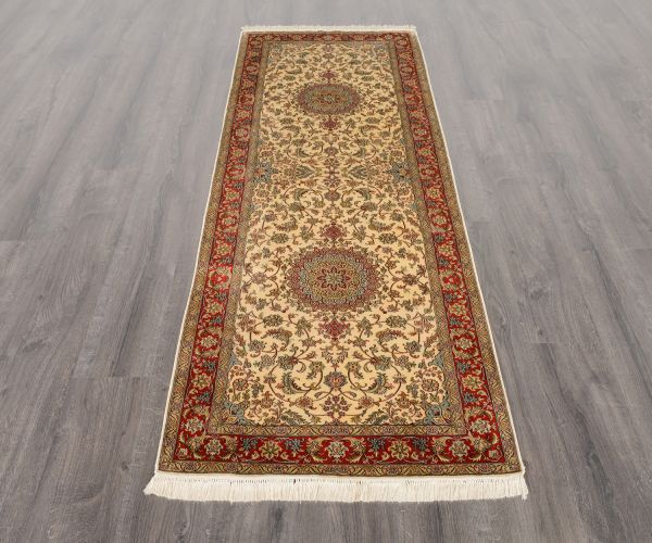 Индийский ковер из шёлка «KASHMIR SILK 24Х24» WC 2014 CREAM 82 x 230 см