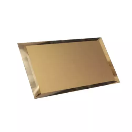 Плитка зеркальная Прямоугольник 120x240 бронза матовая (с фацетом 10 мм)