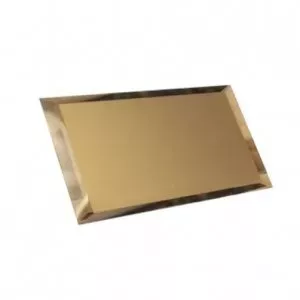 Плитка зеркальная Прямоугольник 120x480 бронза матовая (с фацетом 10 мм)