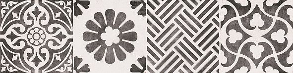 Винтаж Вуд Бордюр 75*300 белый 8,5мм (1*35) Ласселсбергер 7303-0002-1001