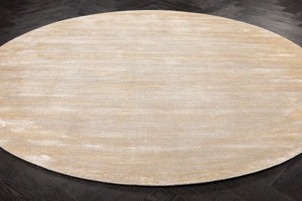 Индийский ковер из шерсти и арт-шёлка «MURUGAN» PLAIN-A038-BP10(Round) 249 x 249 см