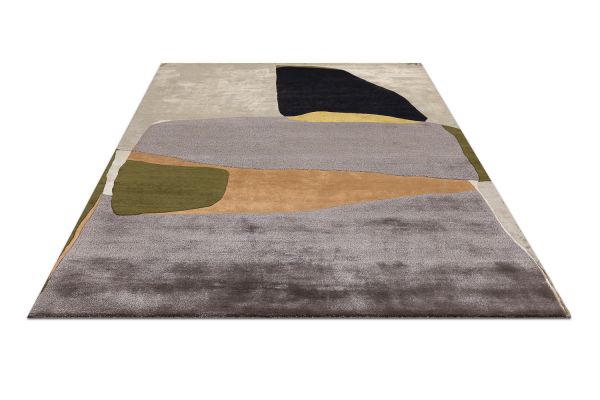 Индийский ковер из шерсти, шёлка и эвкалиптового шёлка «TECTONIC» D1-C4 172 x 239 см