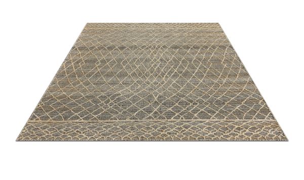 Индийский ковер из джута и шерсти «JUTE» 1405-CREAM 135 x 200 см