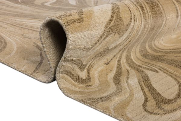 Индийский ковер из арт-шёлка и шерсти «EVEREST» 2023309-TAN 162 x 240 см