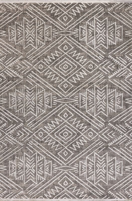 Турецкий ковер из полиэстера «LOONA» 05901A-CRE-DGRY 80 x 150 см Турецкий ковер из полиэстера «LOONA» 05901A-CRE-DGRY 80 x 150 см