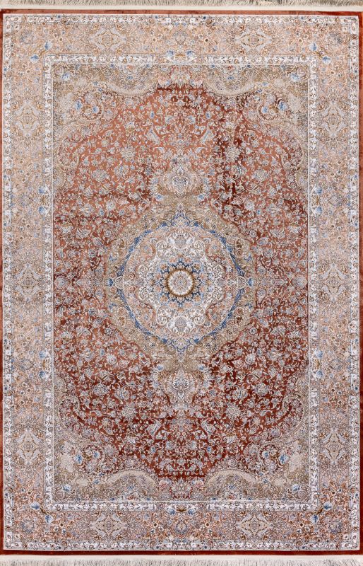 Иранский ковер из вискозы и акрила «Miras Collection» 1200- Madder Red 200 x 300 см