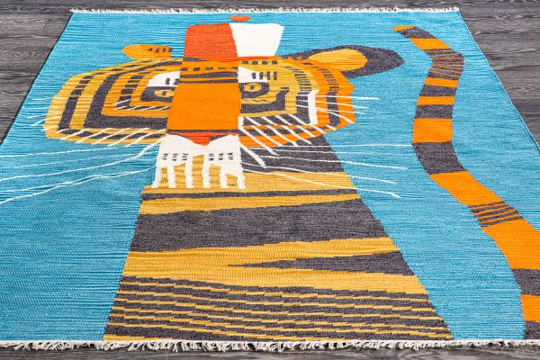 Индийский ковер из хлопка «ARCTIC KILIM» TIGER-MLT 165 x 235 см