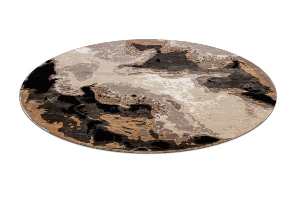 Индийский ковер из шерсти и бамбукового шёлка «VELVET MIRAGE» CONTINENT(Round) 250 x 250 см