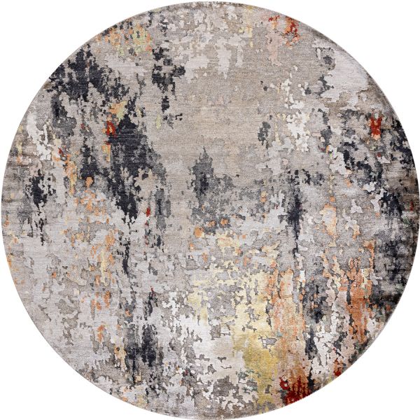 Индийский ковер из шерсти и арт-шёлка «STORM» FRX4-MULTI(Round) 177 x 177 см Индийский ковер из шерсти и арт-шёлка «STORM» FRX4-MULTI(Round) 177 x 177 см