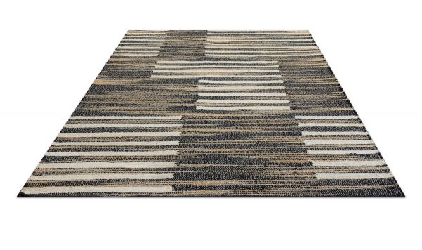 Индийский ковер из джута «JUTE» 1564-N.BLK-WHITE 135 x 200 см