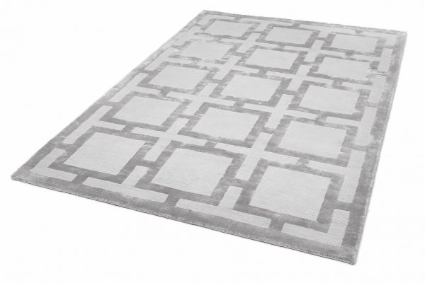 Индийский ковер из арт-шёлка «EATON RUG» SILVER 170 x 240 см