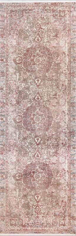 Турецкий ковер из полипропилена и полиэстера «AXEL» 8443A-CREAM-PINK(Runner) 100 x 300 см Турецкий ковер из полипропилена и полиэстера «AXEL» 8443A-CREAM-PINK(Runner) 100 x 300 см