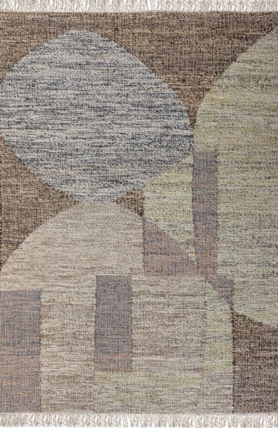 Индийский ковер из джута «MODERN KILIM» NATURAL-GREEN 200 x 300 см