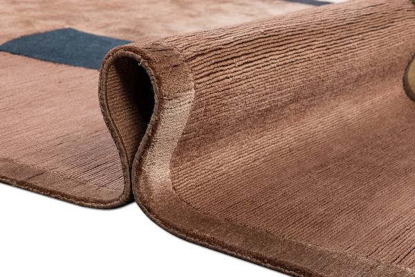 Индийский ковер из шерсти, шёлка и эвкалиптового шёлка «TECTONIC» D4-C6 176 x 246 см