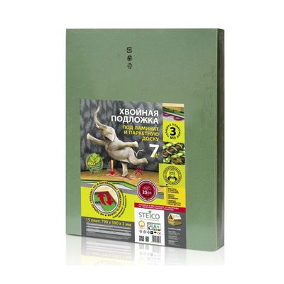 Хвойная подложка Steico 790×590×3мм/9,322м²
