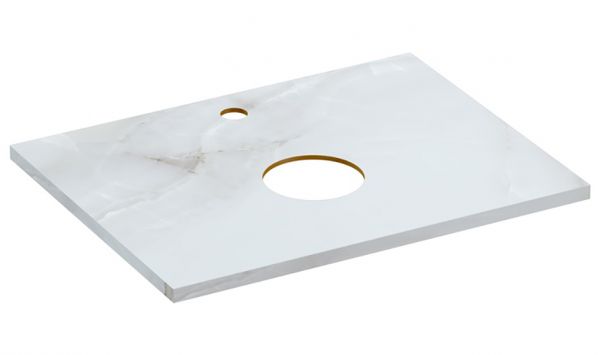 Столешница Stone из керамогранита Aura 60x45x2 светло-серый сатиновый 63857