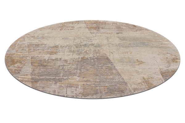 Индийский ковер из шерсти и арт-шёлка «STORM» BHRAT-39-CAMEL(Round) 250 x 250 см