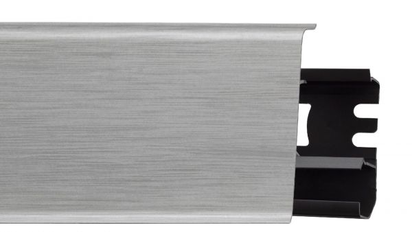 Плинтус ПВХ INDO ARBITON 41 Алюминий Светлый   70х26х2500мм