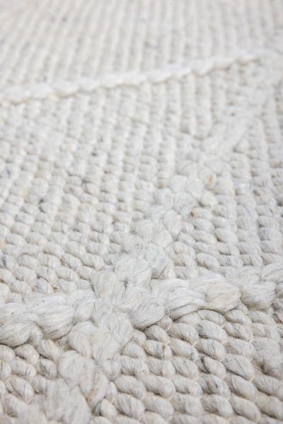 Индийский ковер из шерсти «COAST DIAMOND RUG» WHITE 120 x 170 см