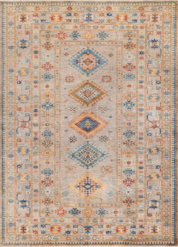 Пакистанский ковер из шерсти «KAZAK ROYAL» GRAY-GRAY(175x239) 175 x 239 см Пакистанский ковер из шерсти «KAZAK ROYAL» GRAY-GRAY(175x239) 175 x 239 см