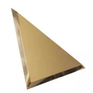 Плитка зеркальная Треугольник угол 180 мм бронза матовая (с фацетом 10 мм)