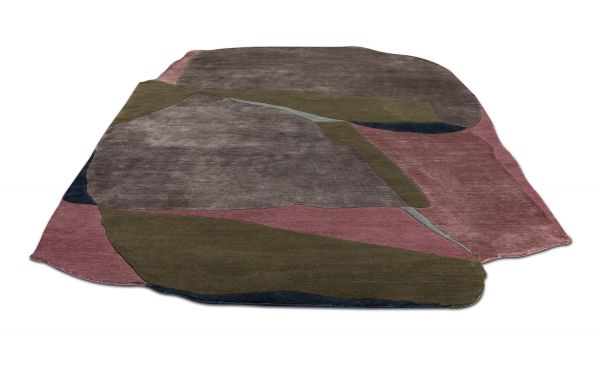 Индийский ковер из эвкалиптового шёлка, шерсти и шёлка «TECTONIC» D5-C3 170 x 240 см