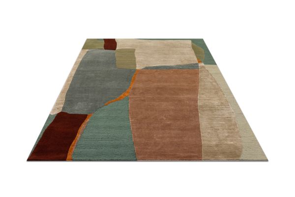 Индийский ковер из шерсти, шёлка и эвкалиптового шёлка «TECTONIC» D4-C4 174 x 240 см