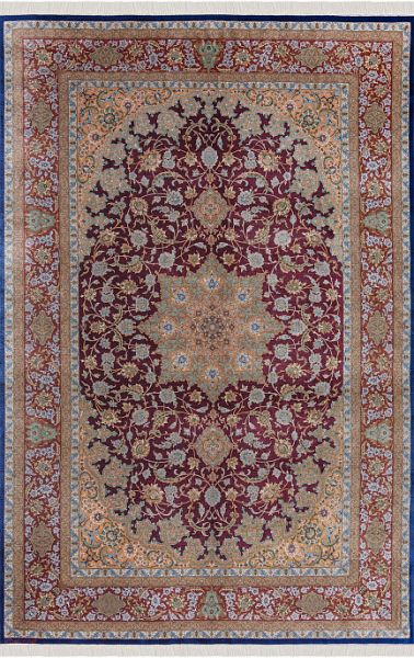 Иранский ковёр из шёлка «QOM» 9-594-Meermehdi-IR